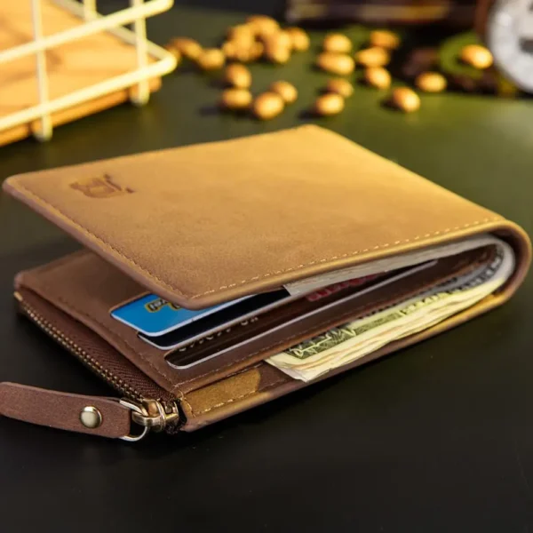 Small Mens Wallet Men Wallets Purse Men Walet Men Purse Mini Slim Vallet Card Holder Thin Money Bag for Men with Coin Pocket - Image 6