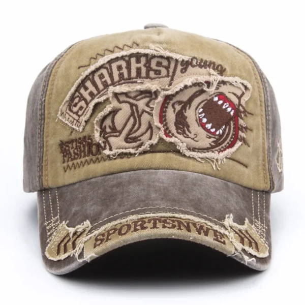 CNTANG Men Baseball Cap Cotton Fashion Shark Embroidery Casual Visor Hat For Women Snapback Brand Hip Hop Caps Unisex Gorras - Image 4