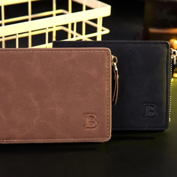 Small Mens Wallet Men Wallets Purse Men Walet Men Purse Mini Slim Vallet Card Holder Thin Money Bag for Men with Coin Pocket - Image 5