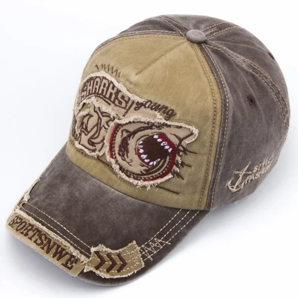 CNTANG Men Baseball Cap Cotton Fashion Shark Embroidery Casual Visor Hat For Women Snapback Brand Hip Hop Caps Unisex Gorras - Image 3