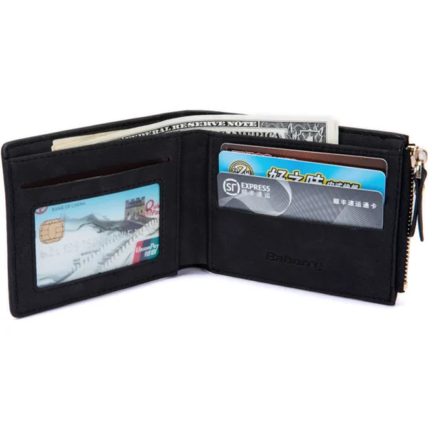 Small Mens Wallet Men Wallets Purse Men Walet Men Purse Mini Slim Vallet Card Holder Thin Money Bag for Men with Coin Pocket - Image 2