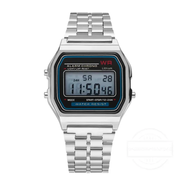 Luxury LED Digital Watches for Men Stainless Steel Gold Sliver Electronic Watch Fashion Business Mens Watch Relogios Masculino