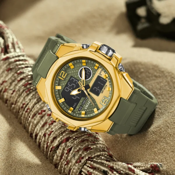 Sport Digital Watches LED for Men Stope Watches Dual Time Display Men's Wristwatches 8103 Alarm Clock LED Sports Watch Digital - Image 5