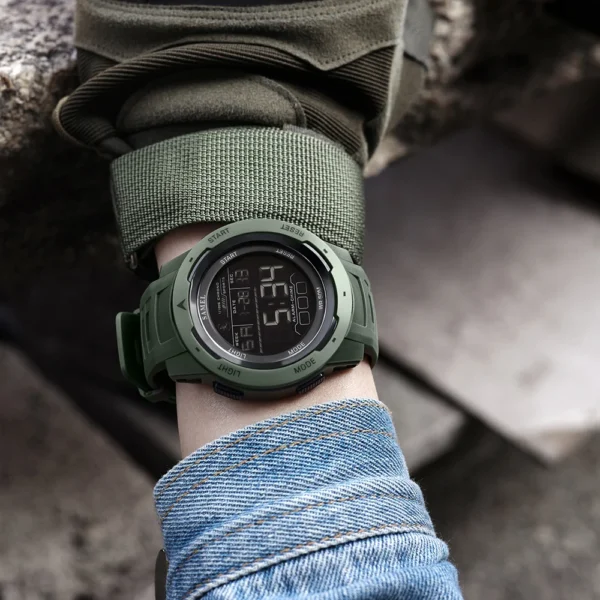SMAEL Digital Watches Sports LED Wristwatches Men's 50m Waterproof Sport Watch Digital Light Stopwatch 8105 Military Watch Men - Image 6