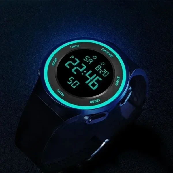 Men Sport Watch Multifunction Casual Sports Waterproof Luminous LED Digital Kids Watch Big Dial Student Electronic Watches - Image 2