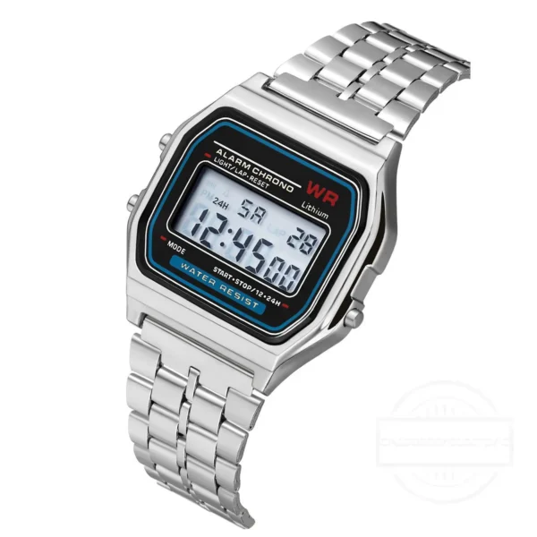 Luxury LED Digital Watches for Men Stainless Steel Gold Sliver Electronic Watch Fashion Business Mens Watch Relogios Masculino - Image 3