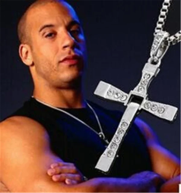 Dominic Toretto The Fast and The Furious Celebrity Vin Diesel Item Crystal Jesus Men Cross Pendant Necklace Gift Jewelry - Image 4