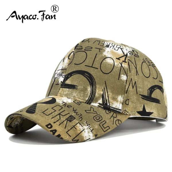 Graffiti Print Baseball Cap New Spring Sunhat Colorful Letter Men Women Unisex-Teens Cotton Snapback Caps Fashion Hip Hop Hat - Image 5