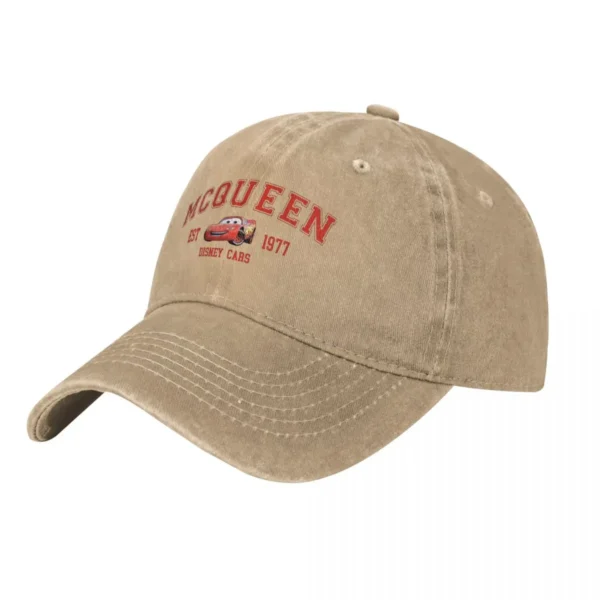 Racing Red Car Fastest Lightning Mcqueen Baseball Cap Classic Distressed Washed Snapback Hat Men Women Outdoor Workouts Hats Cap - Image 2