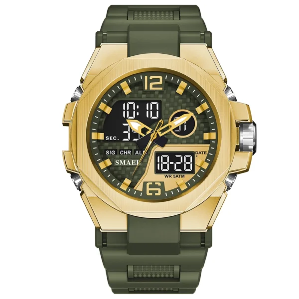Sport Digital Watches LED for Men Stope Watches Dual Time Display Men's Wristwatches 8103 Alarm Clock LED Sports Watch Digital - Image 2