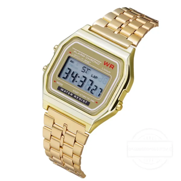Luxury LED Digital Watches for Men Stainless Steel Gold Sliver Electronic Watch Fashion Business Mens Watch Relogios Masculino - Image 4