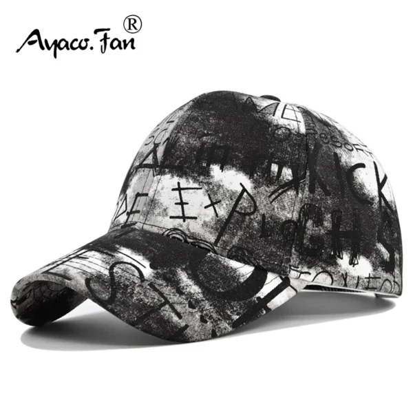 Graffiti Print Baseball Cap New Spring Sunhat Colorful Letter Men Women Unisex-Teens Cotton Snapback Caps Fashion Hip Hop Hat - Image 3