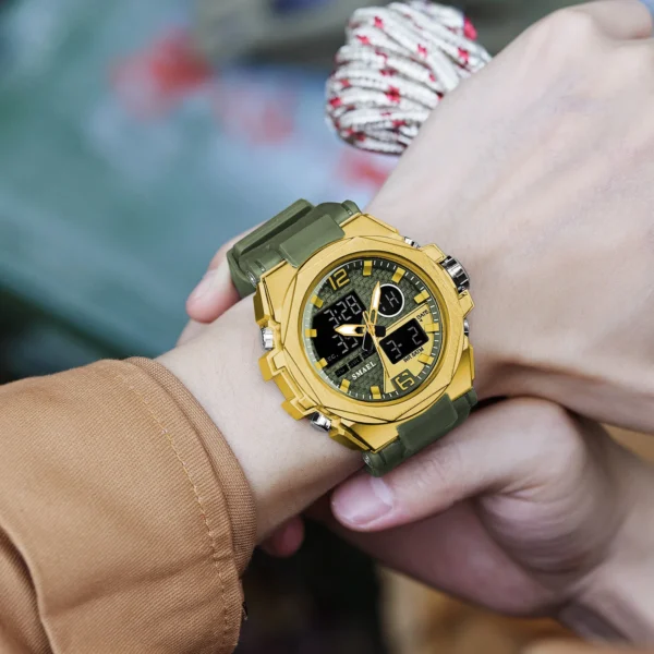 Sport Digital Watches LED for Men Stope Watches Dual Time Display Men's Wristwatches 8103 Alarm Clock LED Sports Watch Digital - Image 4