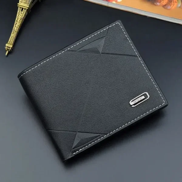 Wallet With Multiple Card Slots Short Wallet Thin Style Soft Slim Card Holder Zipper Coin Pocket Mens Wallet Holder Purses - Image 4